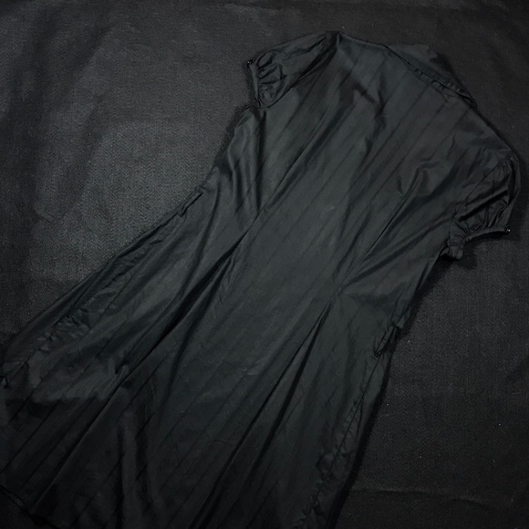 A Byer Long Black Shirt Sz M Cap Sleeve W/ button - Picture 8 of 8